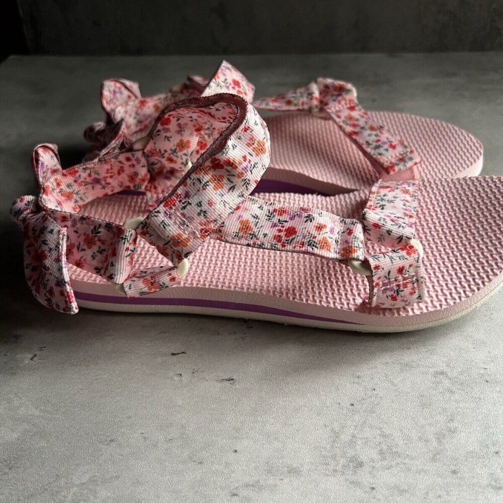 Time And Tru Cushion Sole Women’s Floral Strappy Slip On  Sandals Size 7 - Picture 5 of 15